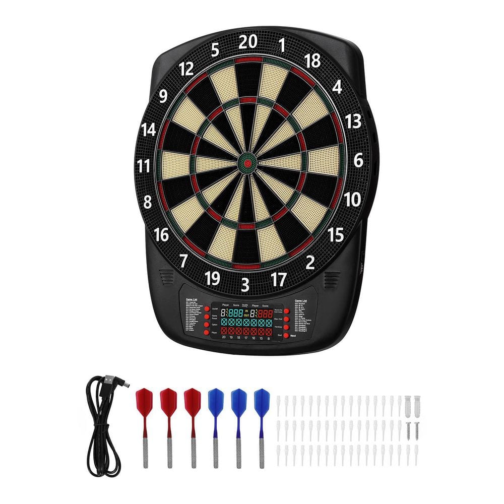 SKYSHALO Electronic Dart Board 13.5 in. Target 43-Games and