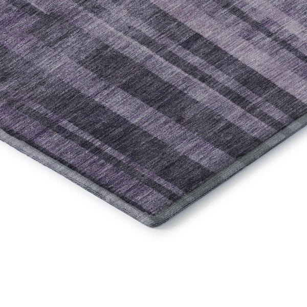 Mayfield Premium Machine Washable Abstract AMF1063 Purple 2 ft. x 3 ft. Area Rug