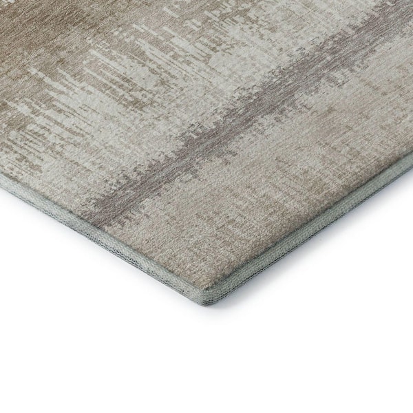 Mayfield Premium Machine Washable Abstract AMF1013 Ivory 5 ft. x 7 ft. 6 in. Area Rug