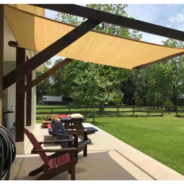 20 ft. Sand Rectangle Sun Shade Sail 