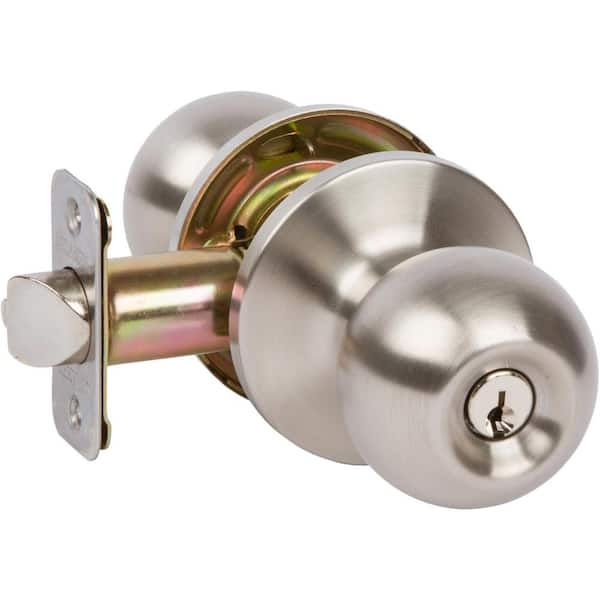 Hyper Tough, Keyed Entry, Tulip Doorknob, Stainless Steel