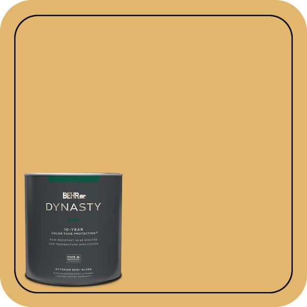 BEHR DYNASTY 1 qt. #M290-5 English Custard Semi-Gloss Enamel Exterior Stain-Blocking Paint & Primer