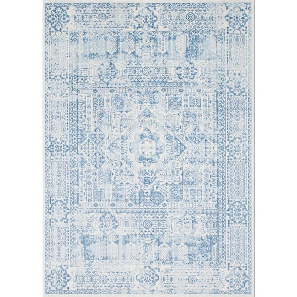 Unique Loom Brighton Bushwick Light Blue 10 ft. x 14 ft. Area Rug