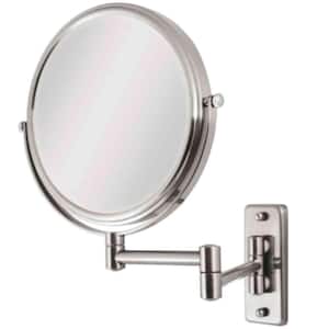 HAMAT 2 Sided Magnifying Extending Makeup Shaving 3X Mirror Stainless Steel 7.5" 