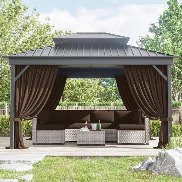 Kimunuk 10 ft. x 12 ft. Universal Outdoor Privacy Curtains