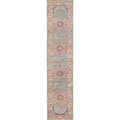 Passion Grey 2 ft. x 8 ft. Persian Vintage Runner Rug