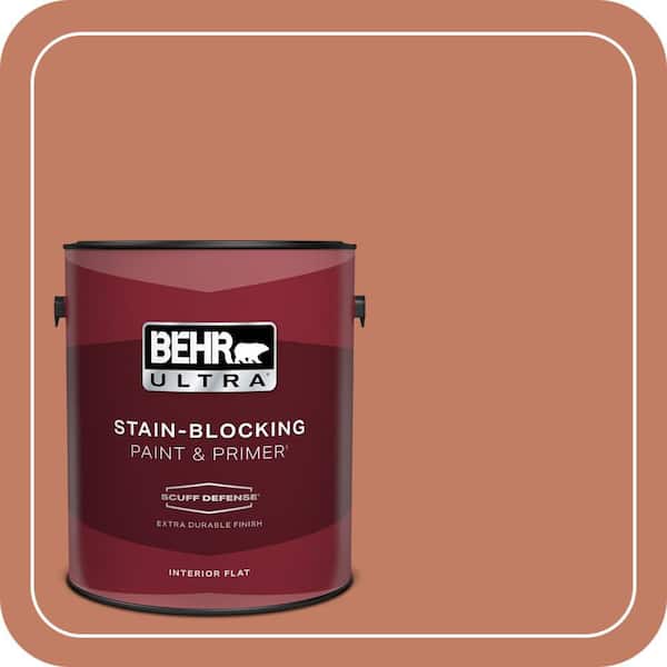BEHR ULTRA 1 gal. #220D-6 Miami Spice Extra Durable Flat Interior Paint & Primer