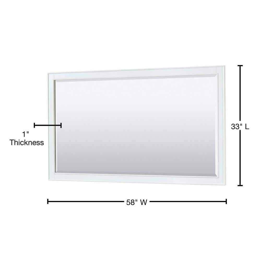 Wyndham Collection Deborah 58 in. W x 33 in. H Framed Rectangular ...