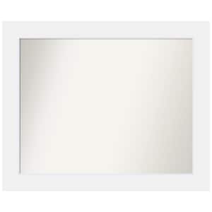 Corvino White 33 in. x 27 in. Non-Beveled Classic Rectangle Wood Framed Wall Mirror in White