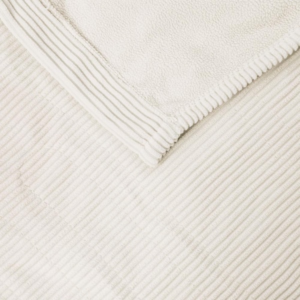 80 in. x 84 in. Electric Micro Fleece Ivory Full Heated Blanket