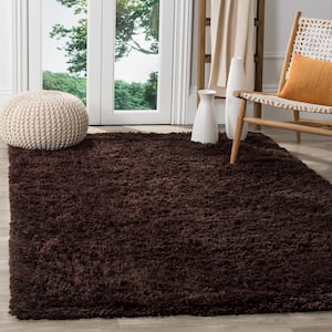 Classic Shag Ultra Chocolate 8 ft. x 10 ft. Solid Area Rug