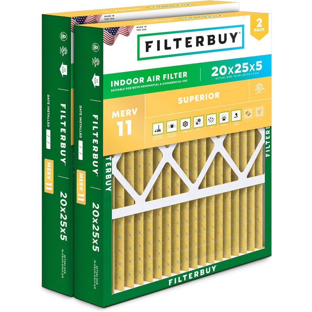 Filterbuy 20 in. x 25 in. x 5 in. MERV 11 (FPR 7) Allergen Defense