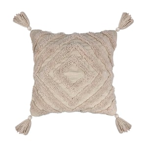 Macie Tufted Throw Pillow 18 in. x 18 in.
