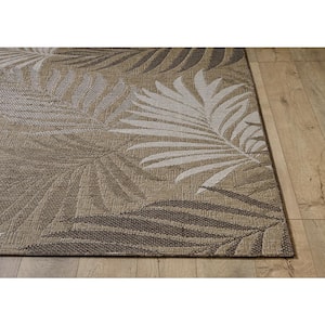 Isla Natural 8 ft. x 10 ft. Tropical Floral Indoor/Outdoor Area Rug