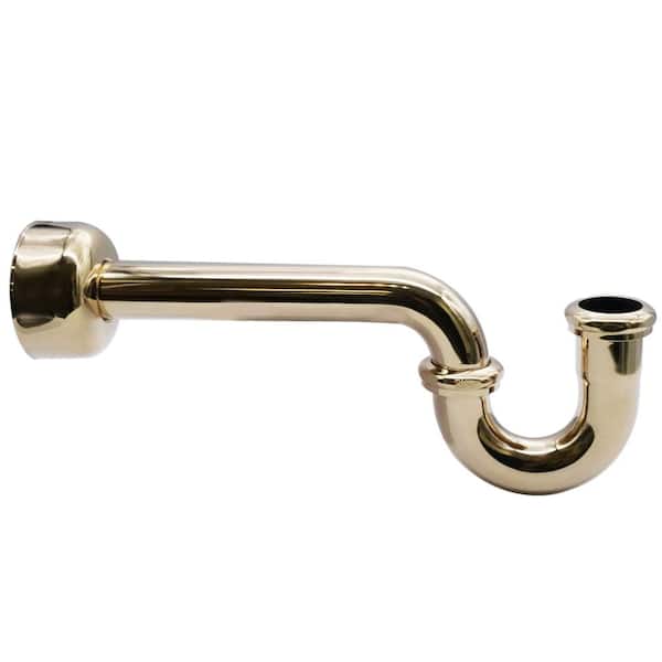 Westbrass 1-1/4 in. x 1-1/4 in. Brass P-Trap in Polished Brass