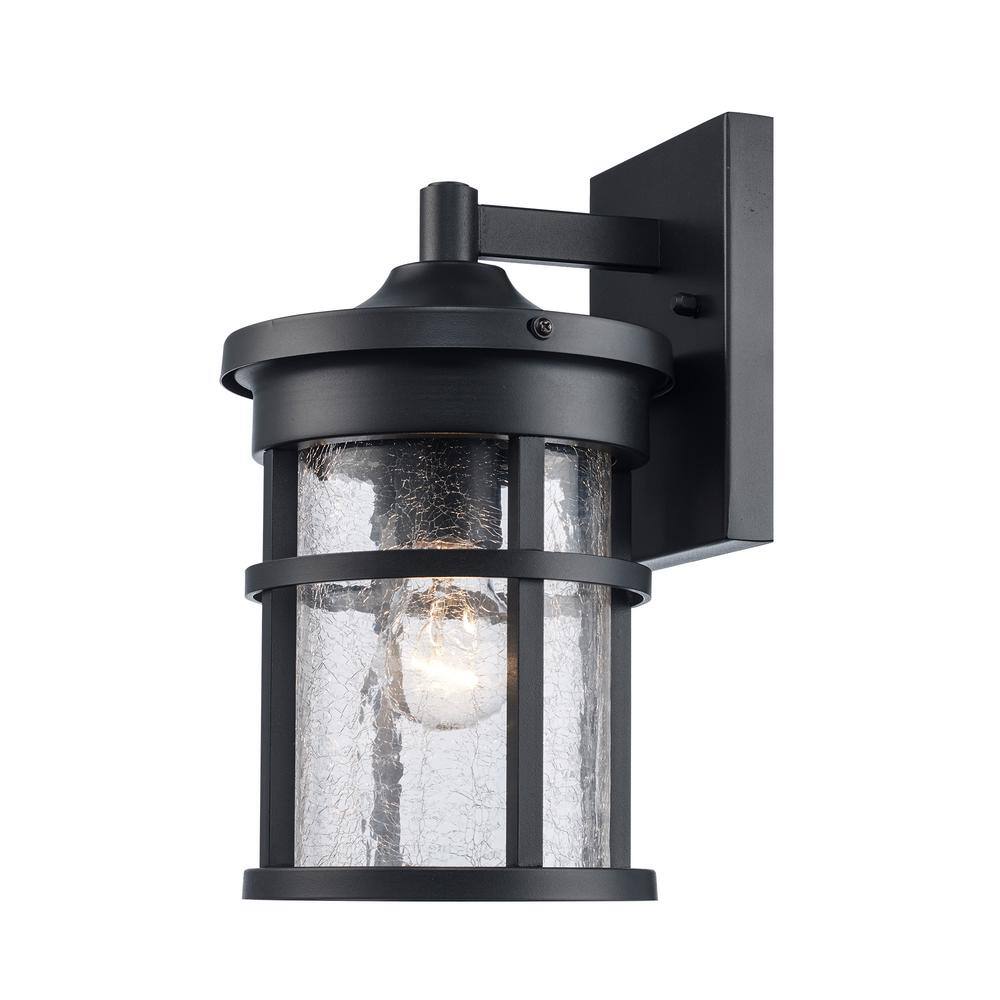 Bel Air Lighting Avalon 11 in. 1-Light Black Outdoor Wall Light