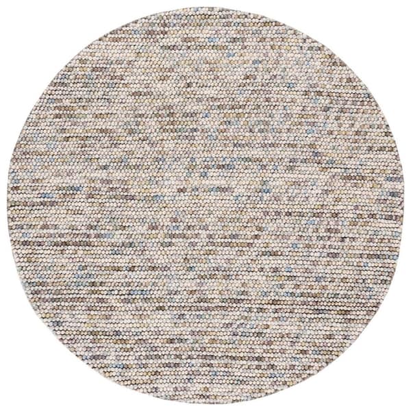 Natura 8 ft. x 8 ft. Round Ivory/Multi Gradient Area Rug
