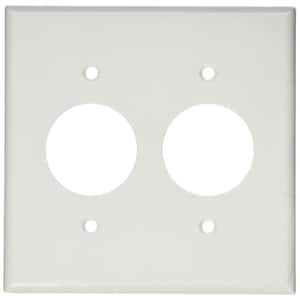 White 2-Gang Single Outlet Wall Plate (1-Pack)