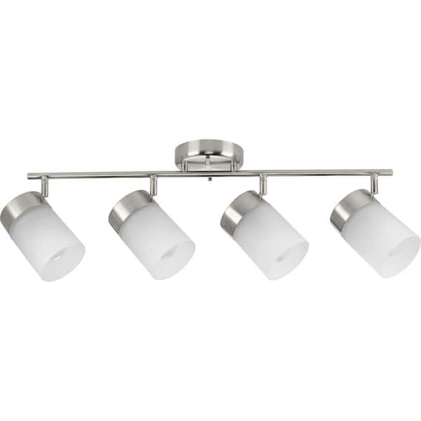 Progress Lighting Ridgecrest 4-Light Brushed Nickel Incandescent Track Lighting Head