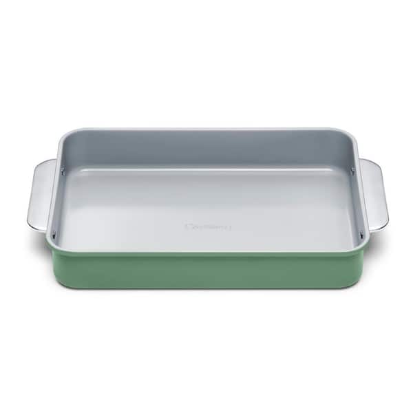 CARAWAY HOME Non-Stick Ceramic Brownie Pan with Handles Sage