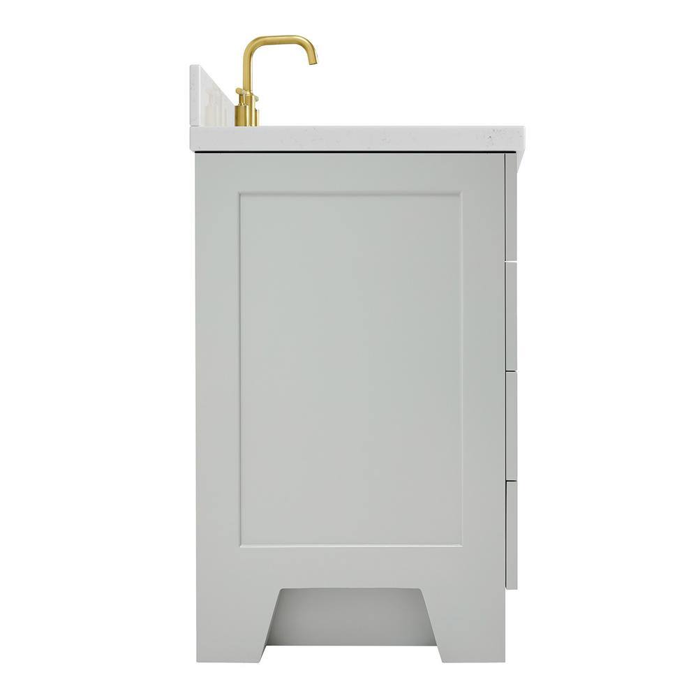 Taylor 36'' Gray Freestanding Single Vanity with Gold Hardware