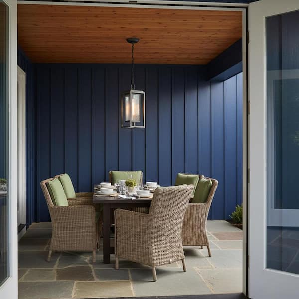 Republic 1-Light Oil Rubbed Bronze Outdoor Pendant Light