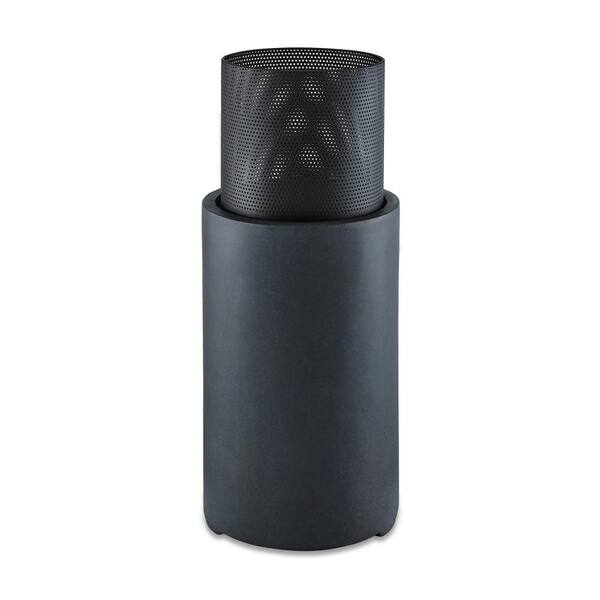DANYA B 30 in. Wood Burning Faux Stone Fire Column Chimenea