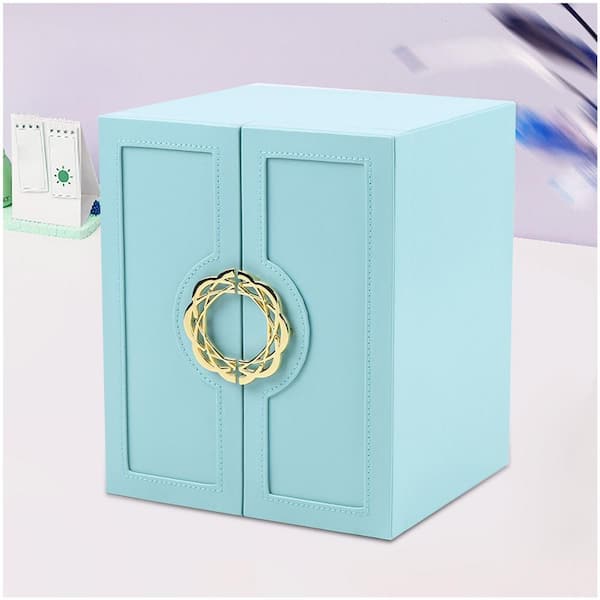  Jewelry Box with 3 Layers PU Leather Lockable Jewelry Storage  Organizer with Velvet Lining Portable Leather Jewelry Box for Storing  Watch, Earring, Ring, Chain, Bracelet : Clothing, Shoes & Jewelry