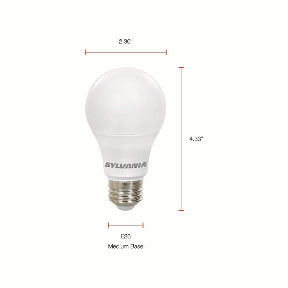 Sylvania 8.5W Soft White LED Light Bulbs, Pack of 24