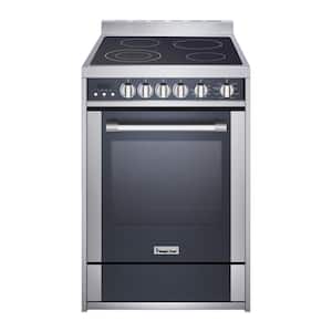 Bravo KITCHEN 24 in. 4-Element Electric Range with Broil, Pizza and  Convection in Stainless Steel BV241RE - The Home Depot