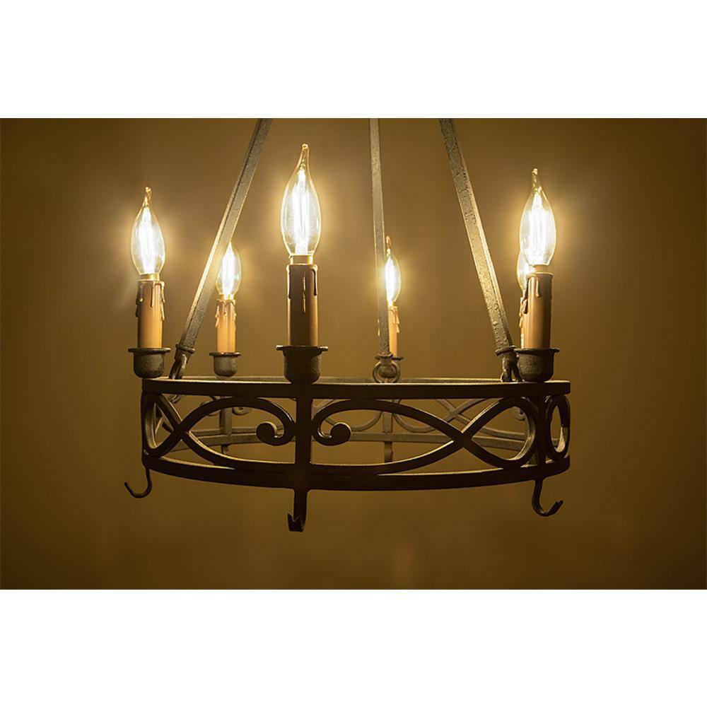 Feit Electric Clear Dimmable LED Candelabra Bulbs, 4 Pack