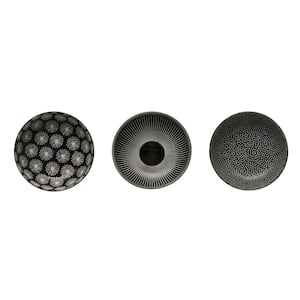 30 fl. oz. Blue Small Stoneware Bowls (Set of 3 Patterns)
