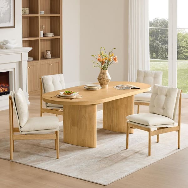Spruce & Spring Arthur Modern Wood Yellow Oak 71-87 in. 4 Legs