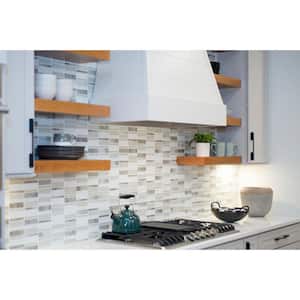 La Vie Cream 11.81 in. x 11.93 in. x 6mm Glass Mesh-Mounted Mosaic Tile (0.98 sq. ft.)