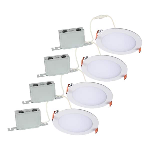 6 in. Selectable CCT for Use in New Construction/Remodel/Retrofit Installation, Integrated LED Downlight, 4-Pack