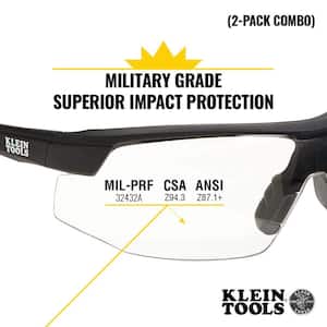 Standard Safety Glasses-Semi Frame, Combo Pack