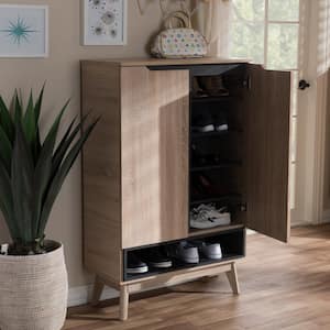 Wooden Freestanding Shoe Storage Cabinet Corrigan Studio Finish: Black