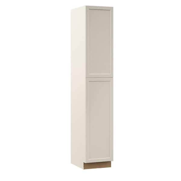 Hampton Bay Designer Series Melvern 18 in. W 24 in. D 96 in. H Assembled Shaker Pantry Kitchen Cabinet in Cloud