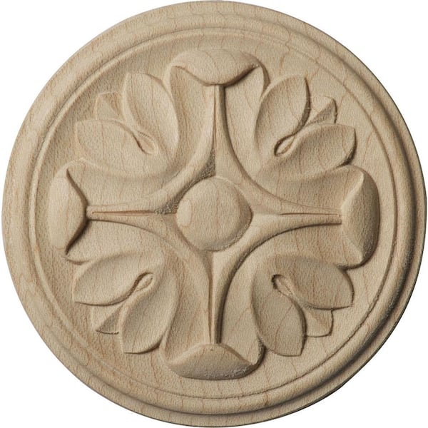 Ekena Millwork 1/4 in. x 2-3/4 in. x 2-3/4 in. Unfinished Wood Alder Raymond Rosette