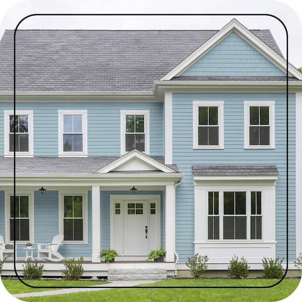 BEHR MARQUEE 5 gal. #S470-3 Peaceful Blue Satin Enamel Exterior
