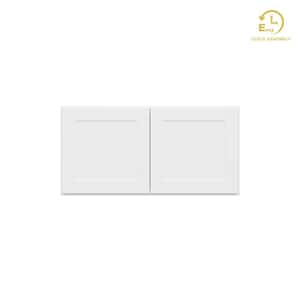 Easy-DIY 36 in. W x 24 in. D x 18 in. H Ready to Assemble Wall Refrigerator in Shaker White Kitchen Cabinet with 2 Doors