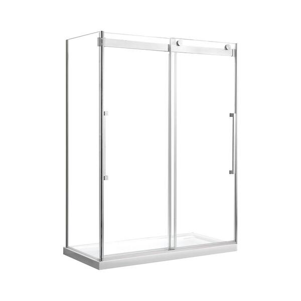 OVE Decors Montebello 60 in. L x 32 in. W x 78.74 in. H Alcove Shower Kit with Frameless Sliding