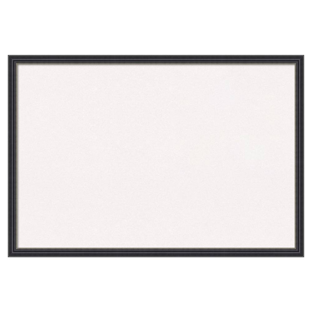 Amanti Art Stylish Black Wood White Corkboard 38 in. x 26 in. Bulletin