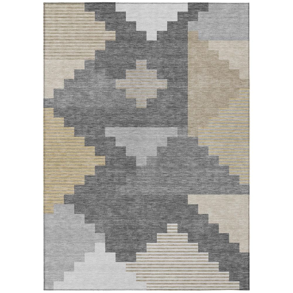 Chantille Machine Washable Indoor/Outdoor Abstract ACN2847 Gray 3 ft. x 5 ft. Area Rug price history on PriceWatchPro