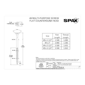 #9 x 2-1/2 in. Exterior Flat Head Deck Wood Screws Construction Torx T-Star Plus (1500 Each) Bulk Pail Bit Included