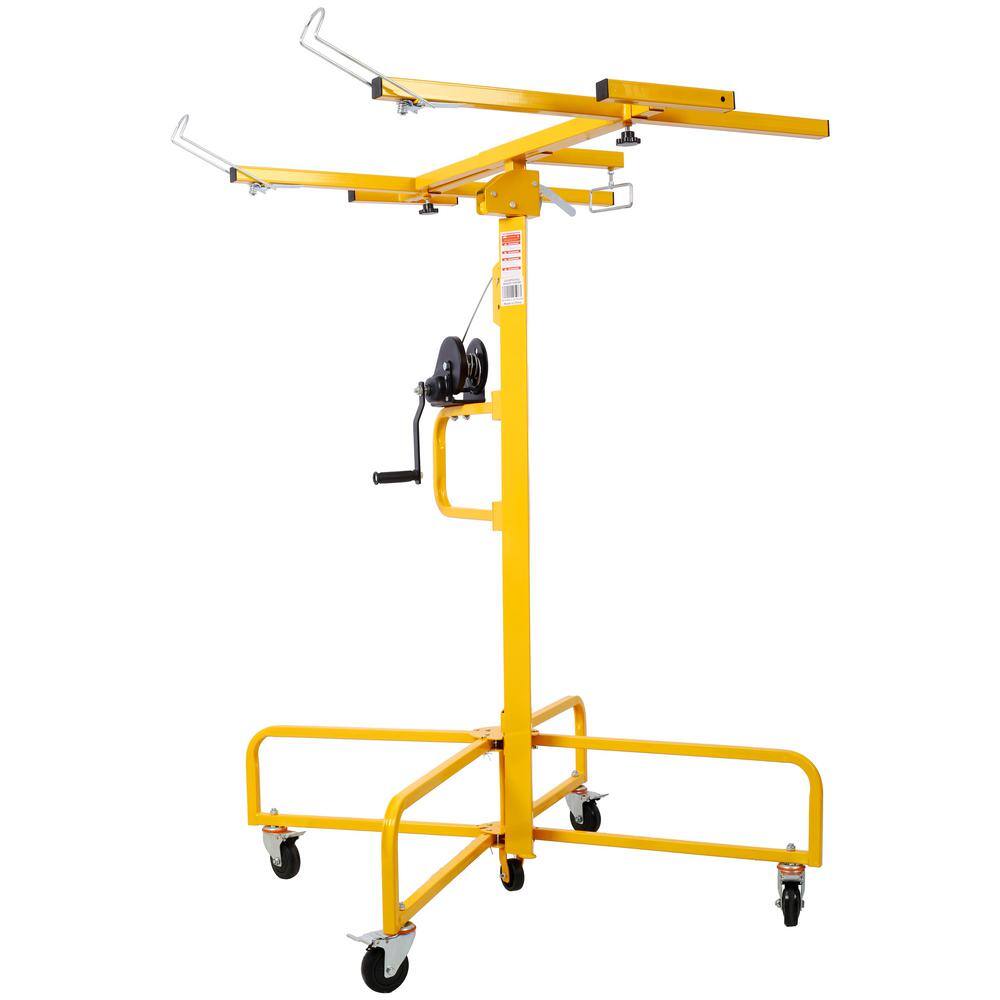 Heavy Duty Yellow Drywall Panel Hoist with Rolling Casters
