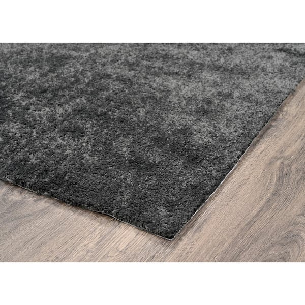 Gramercy 5 ft. x 6 ft. Cinder Gray Plush Bath Rug