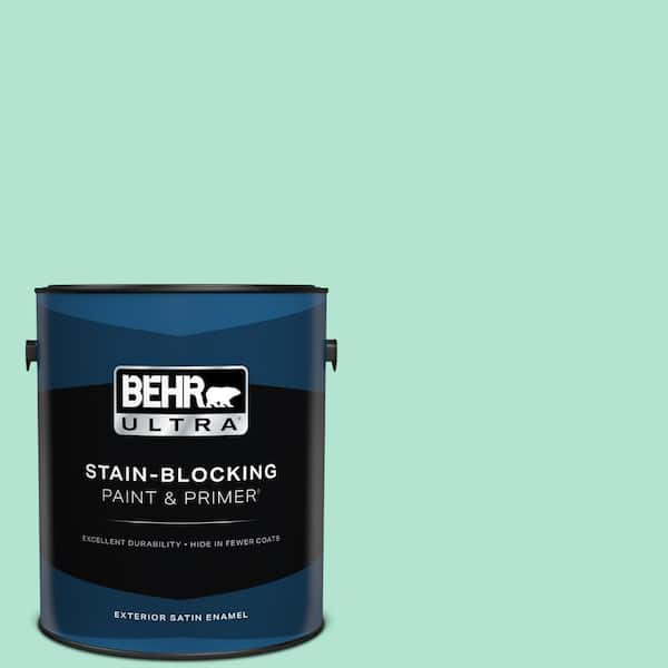 BEHR ULTRA 1 gal. #P420-2 Crystal Rapids Satin Enamel Exterior Paint & Primer