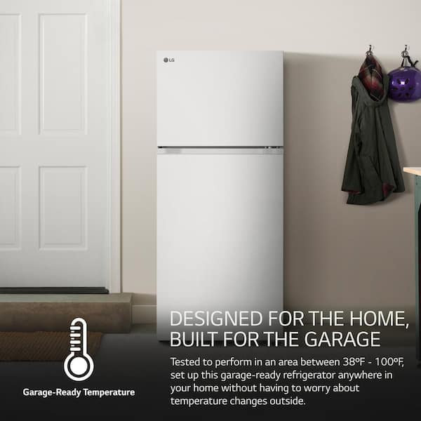 LG 18 cu. ft. Top Freezer Refrigerator in White LT18S1100W - The