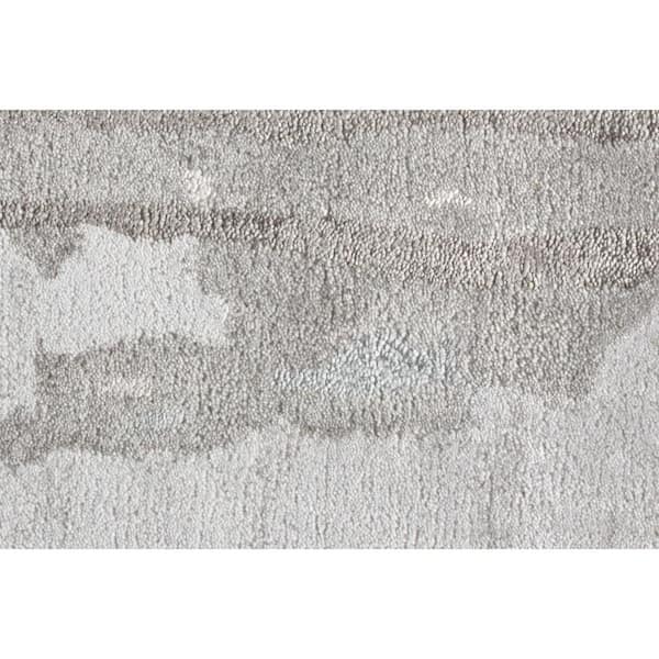 2 ft. x 8 ft. Ivory, Gray Abstract Area Rug